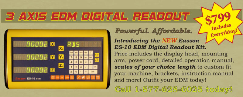 DRO PROS 3 Axis Easson EDM Kit